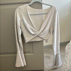 FP Movement Grey Wrap Top